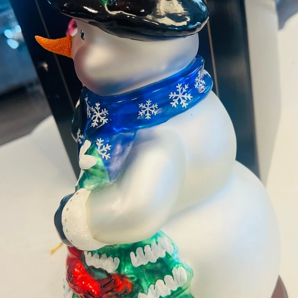 Christopher Radko Snowman Tabletop Sculpture with Box Retired